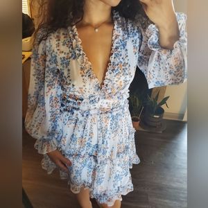 Blue & Orange Floral Dress